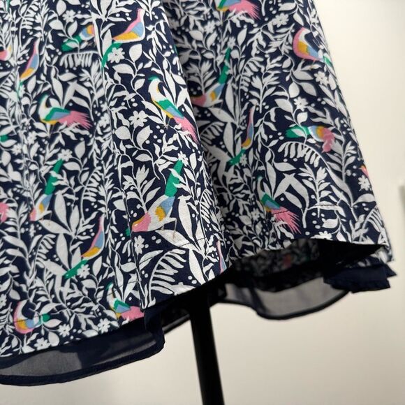 LOFT Navy and White Floral Dress - Picture 8 of 9